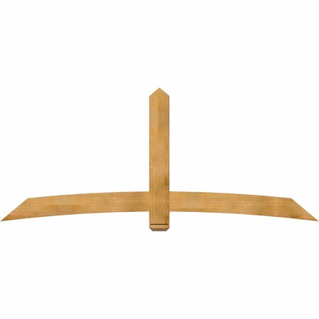 Ekena Millwork Bellingham Rough Sawn Timber Gable Bracket, Western Red Cedar, 96"W x 40"H x 2"D x 6"F, 10/12 Pitch GBW096X40X0206BEL00RWR